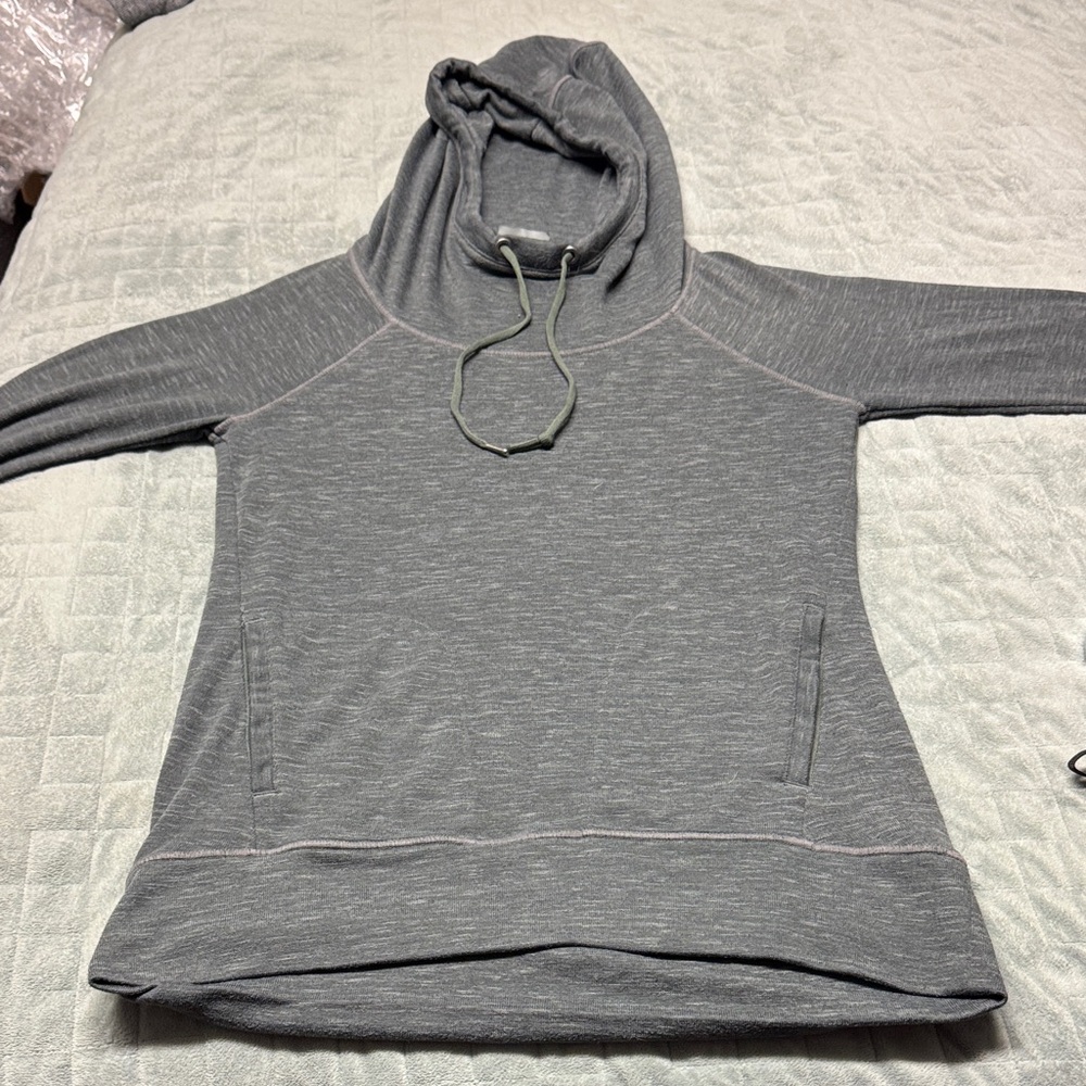 Athleta Hooded Sweatshirt, Hoodie, Forest Green, Pockets, Size XS